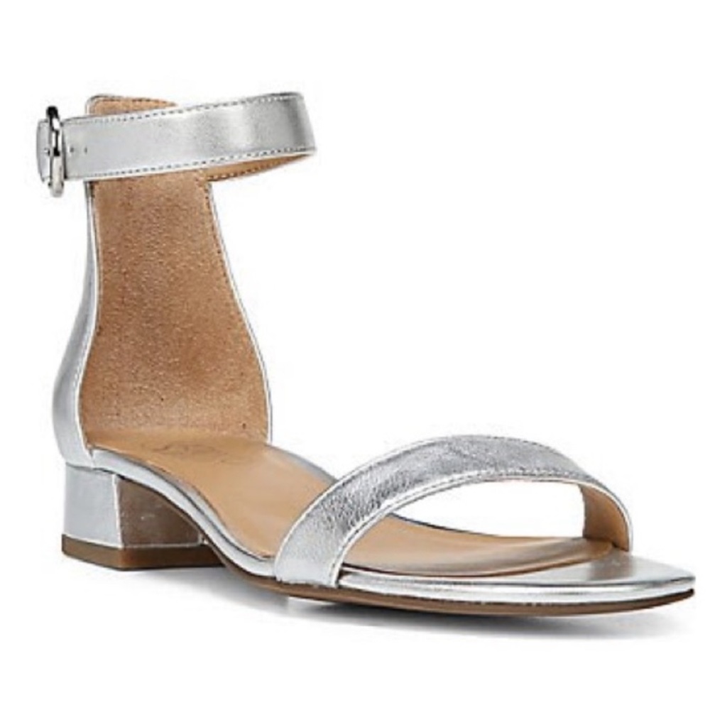 Franco Sarto Metallic Strap Sandals